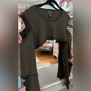 Olive Green cut out shrug